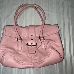 Coach Vintage Pink Leather Soho Buckle Shoulder Bag